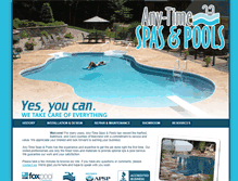 Tablet Screenshot of anytimespasandpools.com